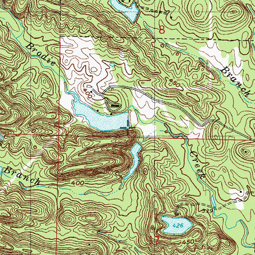 Topographic Map of Wilson Lake Dam, AR