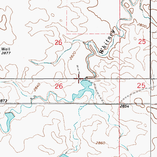 Topographic Map of Smith Dam, MT