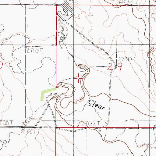 Topographic Map of Fleming Dam, MT