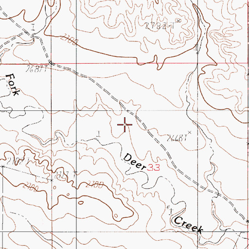 Topographic Map of Johnson Reservoir Dam, MT
