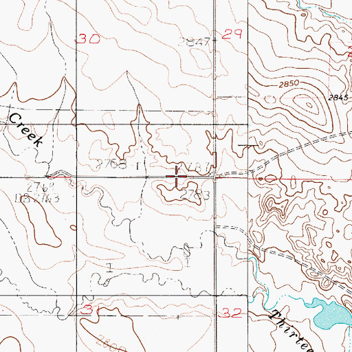 Topographic Map of Steffen Dam, MT