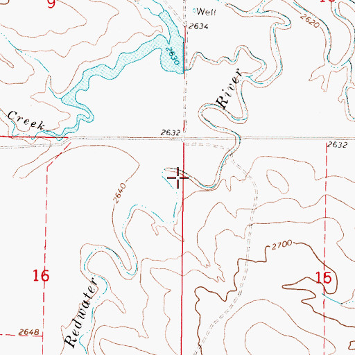 Topographic Map of Hughes Dam, MT