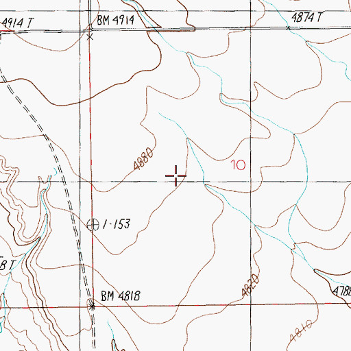 Topographic Map of Nelson Irrigation Dam, MT