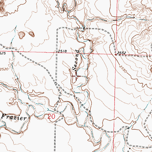 Topographic Map of Bateman Number 1 Dam, MT