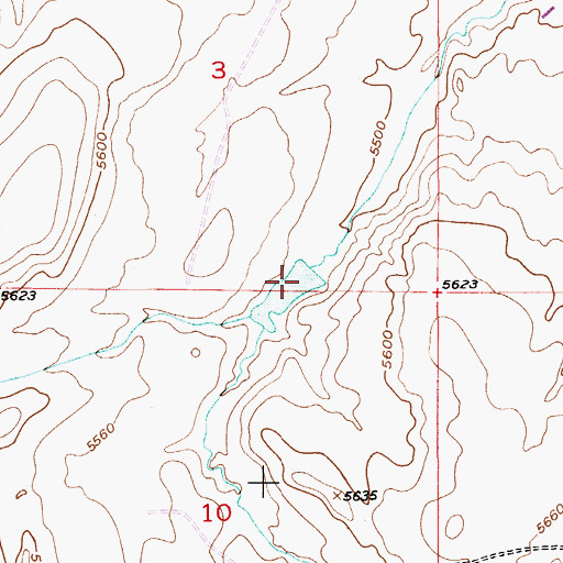 Topographic Map of Doig Brothers Dam, MT