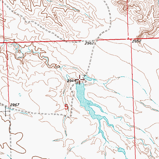 Topographic Map of Hassett Number 3 Dam, MT