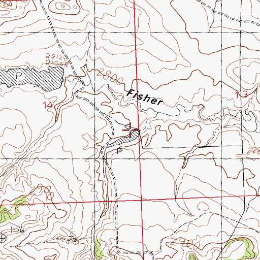 Topographic Map of Dovetail Number 1 Dam, MT