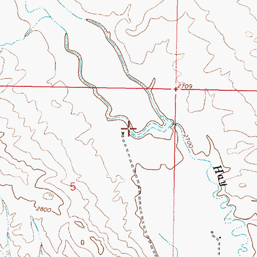 Topographic Map of Petitt Dam, MT