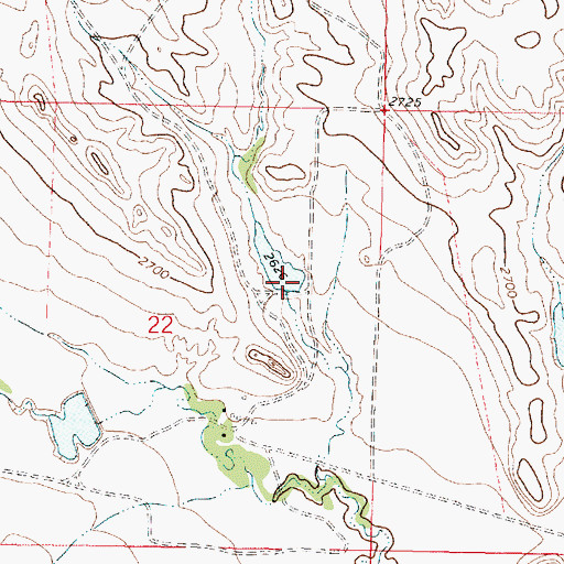 Topographic Map of Claribell Number 6 Dam, MT