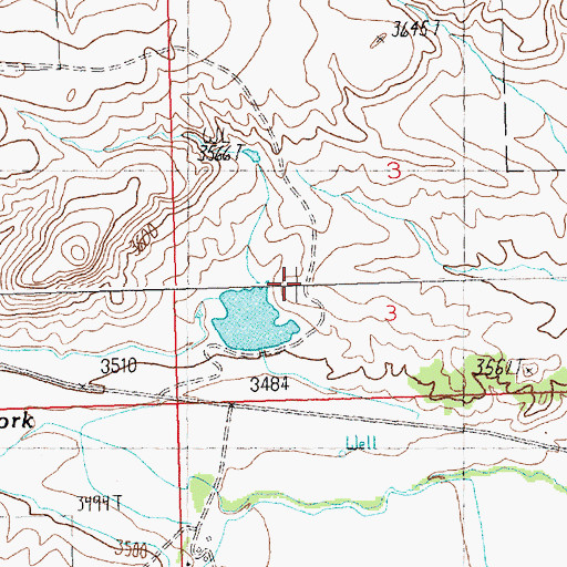 Topographic Map of Archer Number 2 Dam, MT