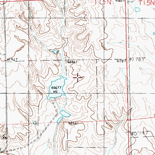 Topographic Map of Puppie Tail Dam, MT