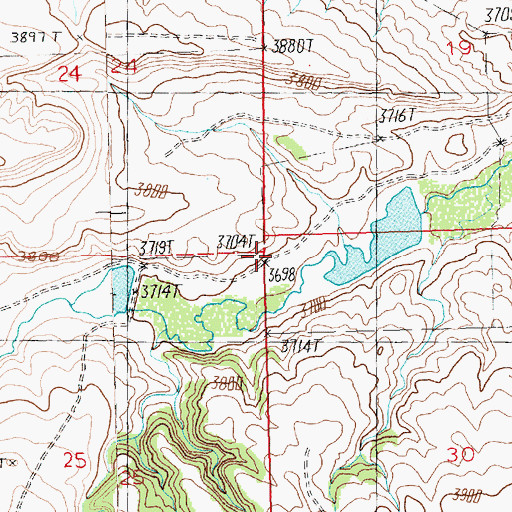 Topographic Map of Sheep Dam, MT