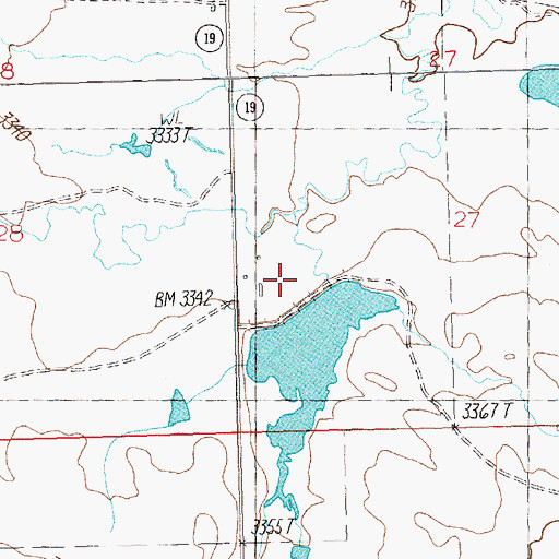 Topographic Map of Arther Dengel Number 1 Dam, MT