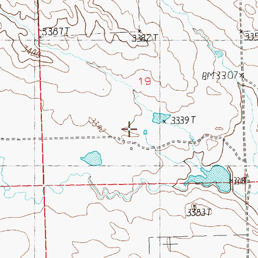 Topographic Map of Eva Murphy Number 4 Dam, MT