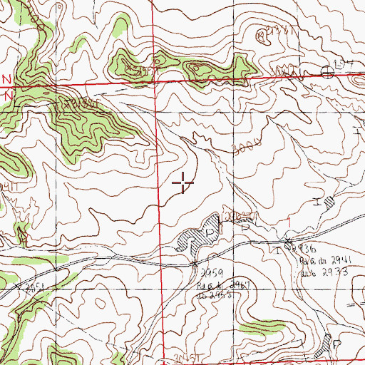 Topographic Map of Warren Weaver Number 1 Dam, MT