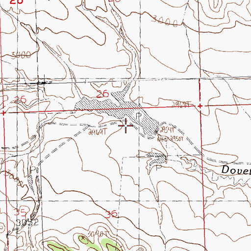 Topographic Map of Weaver Dam, MT