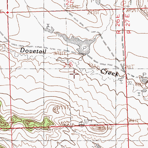 Topographic Map of Warren Weaver Number 2 Dam, MT