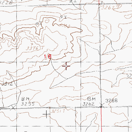 Topographic Map of Brunton Dam, MT