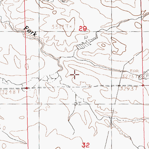 Topographic Map of Robert Bold Number 1 Dam, MT