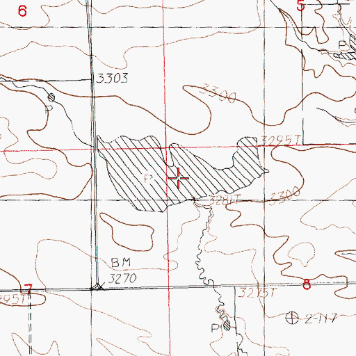 Topographic Map of Ford Irrigation Dam, MT