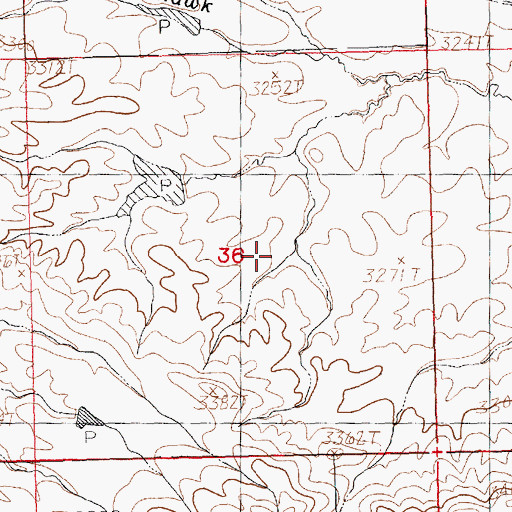 Topographic Map of Kermits Dam, MT