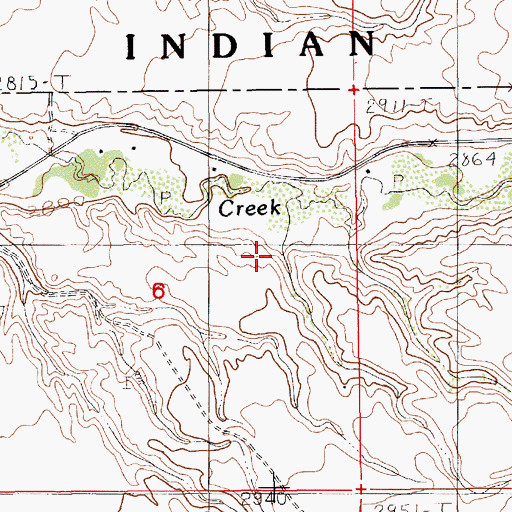 Topographic Map of Peephole Dam, MT