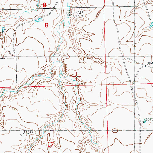Topographic Map of Yukon Jack Dam, MT