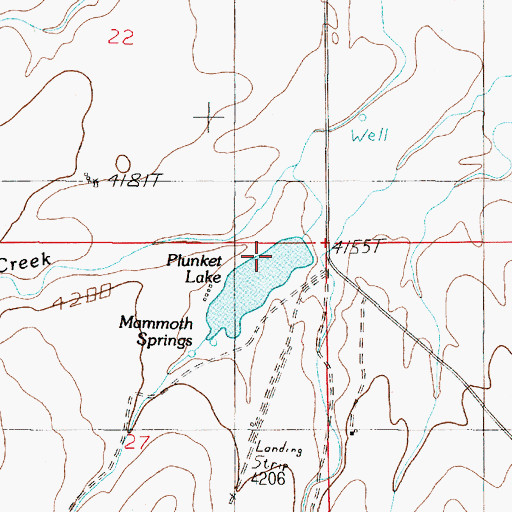 Topographic Map of Plunket Lake Dam, MT