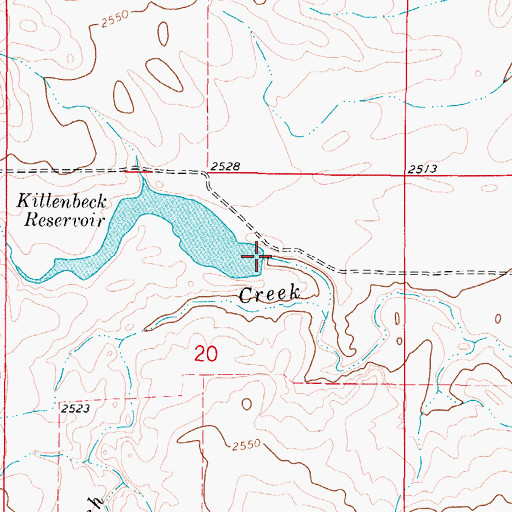 Topographic Map of Killenbeck Lake Dam, MT