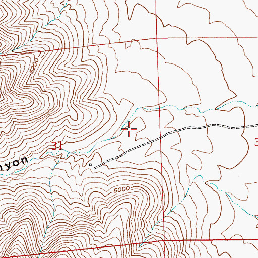 Topographic Map of Mexican Canyon, AZ