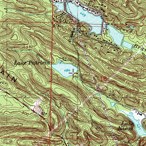 Topographic Map of Lake Patricia Dam, AR