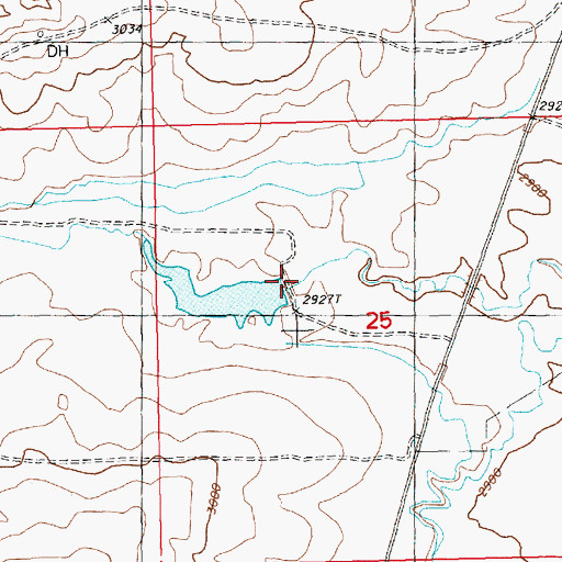 Topographic Map of Snake Dam, MT