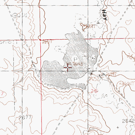 Topographic Map of Elloam Association Reservoir Dam, MT
