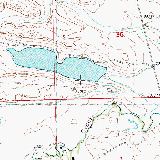 Topographic Map of Kuhr Number 2 Dam, MT
