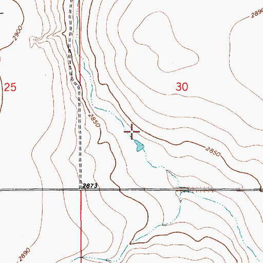 Topographic Map of M Hass Dam, MT