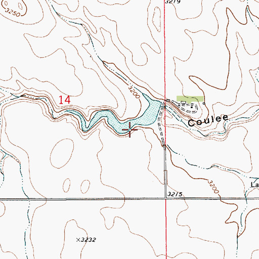 Topographic Map of Prescott Dam, MT