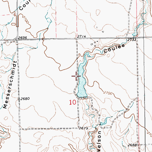 Topographic Map of John Estate McSlay Dam, MT