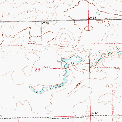 Topographic Map of L Krott Dam, MT