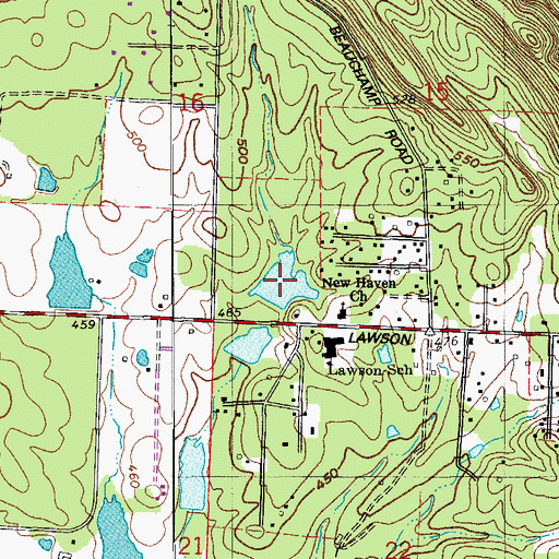Topographic Map of Cecil White Reservoir, AR