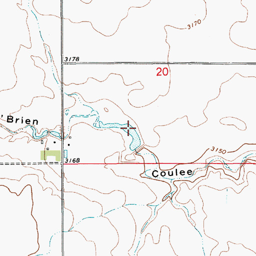 Topographic Map of Singer Sayer Dam, MT
