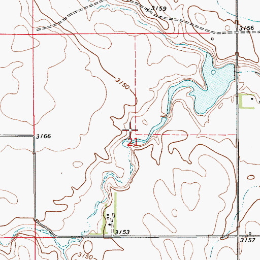Topographic Map of Zanzi Pal Dam, MT
