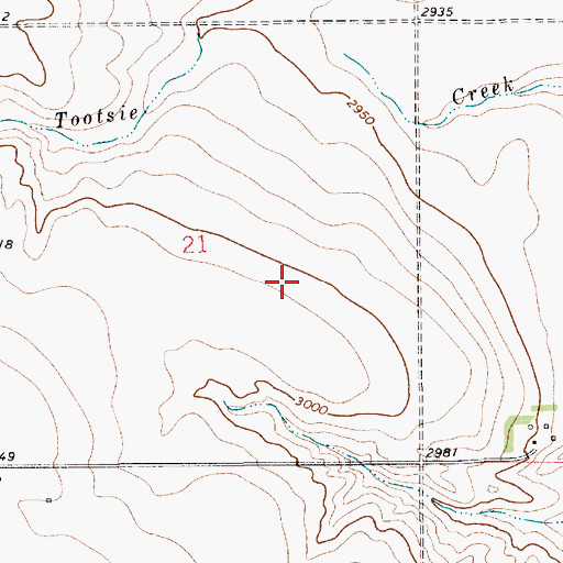 Topographic Map of O'Brien Coulee Dam, MT