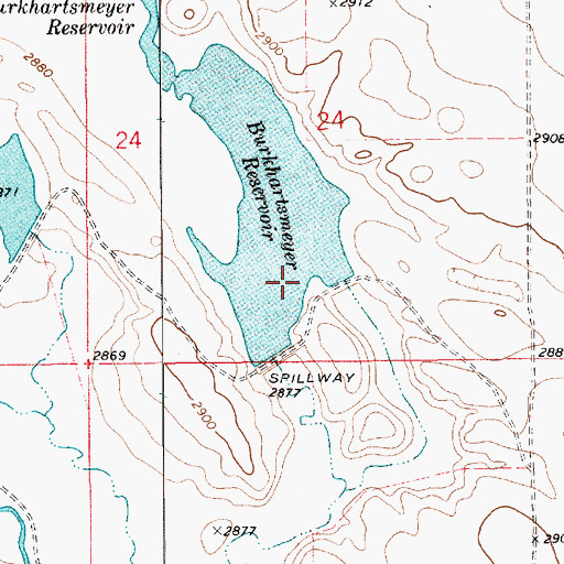 Topographic Map of Magnum East Dam, MT