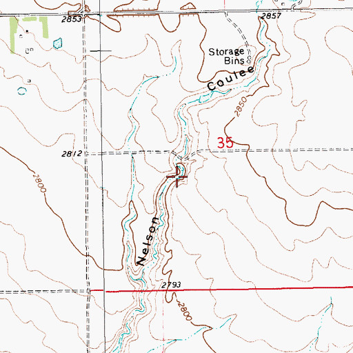 Topographic Map of Morse D Dam, MT