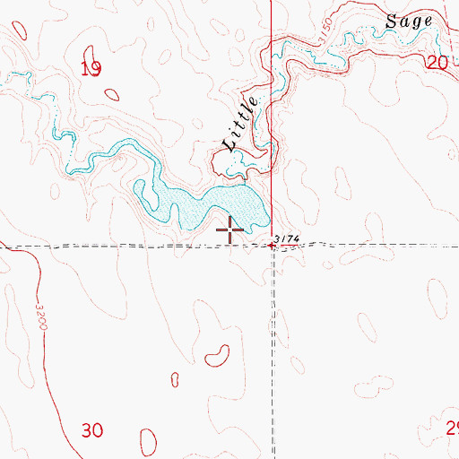 Topographic Map of Gritty Milk Dam, MT