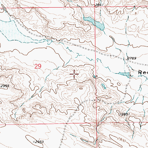 Topographic Map of Rusty Bandalero Dam, MT
