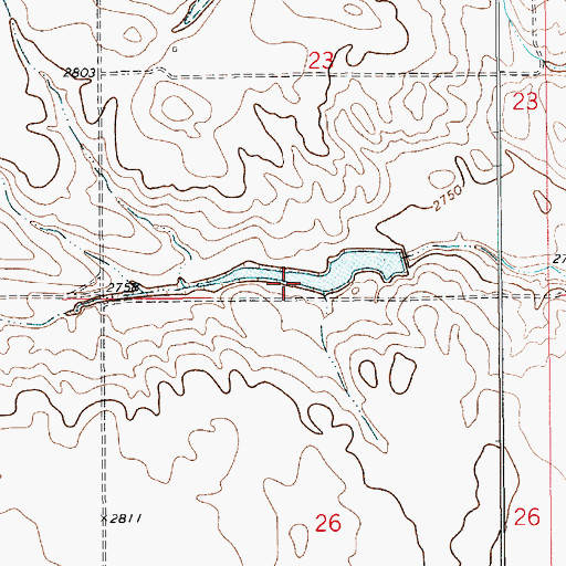 Topographic Map of George Welch Dam, MT