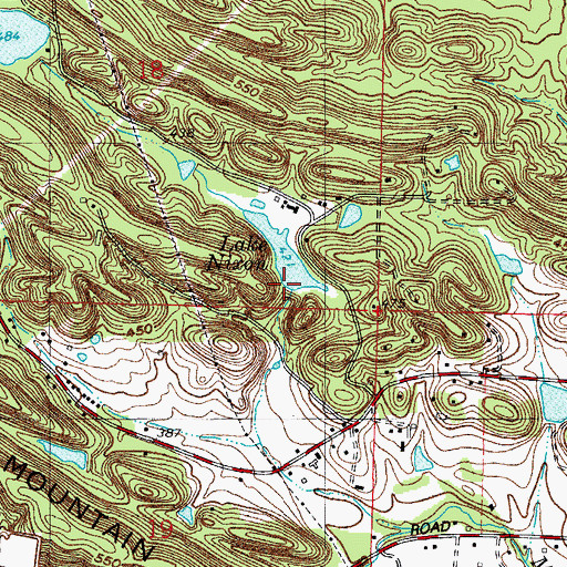 Topographic Map of Lake Nixon Dam, AR