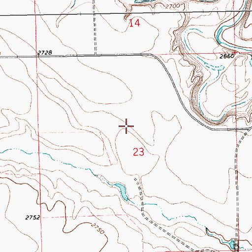 Topographic Map of Lenhart Number 4 Dam, MT