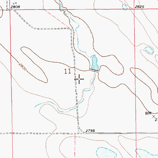 Topographic Map of Brown Paper Bag Dam, MT
